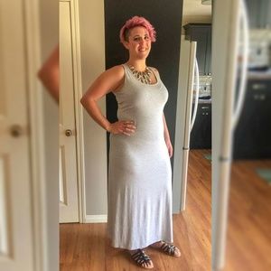Grey MAXI Tank Dress